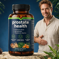 Complément alimentaire pour la santé de la prostate en gros OEM/ODM : Mélange de palmier nain, racine d'ortie et champignons pour le soutien de la prostate, des voies urinaires et de la vessie