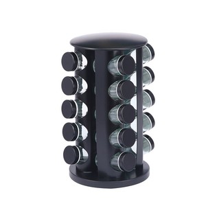 Estante de almacenamiento para condimentos de cocina, estante de plástico para condimentos, organizador de condimentos de encimera, estante de cocina giratorio - Product Image 1