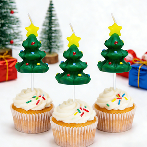 Vente d'usine : Bougies d'anniversaire fantaisie, bougies de Noël en forme d'arbre, de chapeau de Père Noël, de pomme de pin, d'ours en peluche et de cœur <span class=keywords><strong>rouge</strong></span> pour fêtes - Product Image 1