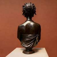 カスタマイズ可能な寸法の人間主義芸術スタイルのギャラリー展示ホール、鋳造ブロンズ彫刻、黒人女性の肖像胸像