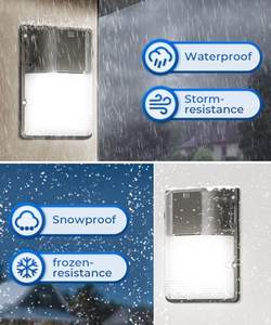 Mini projecteur mural avec cellule photoélectrique 30W/25W/18W 5000K Lumière du jour 120-277V Sécurité Extérieur Projecteur mural LED - Product Image 5