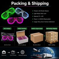 Nuevas Gafas con Marco de Alambre y Luces LED, Gafas Brillantes para Fiestas, Juguetes para Niños para Festivales y Carnavales, Accesorios para Ambiente de Discoteca