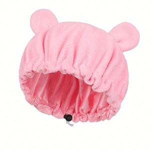 Kid Satin Lined Cap Large Reusable Elastic Band for Long Thick Soft <b>Bath</b> Shower Hair Caps - Product Image 1