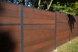 Panneau de clôture extérieur en WPC LANDING, bois, extérieur, imperméable, clôture de jardin, poteau en aluminium, résistant aux UV, écologique, garantie 20 ans - Product Image 5