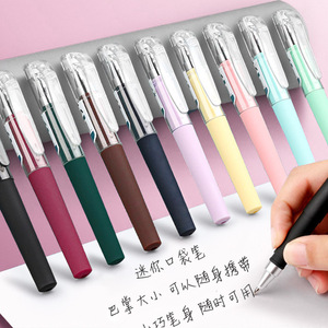 Stylo gel mini simple de poche, pointe en acier inoxydable, corps en plastique, pour étudiants et professionnels - Product Image 1