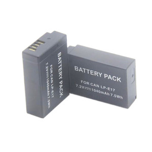 แบตเตอรี่ E17 LP-E17 LP 1040mAh แบตเตอรี่กล้องสำหรับ EOS 77D 200D 250D 750D 200D 760D II 800D 850D 8000D 9000D <span class=keywords><strong>R10</strong></span> RP - Product Image 2
