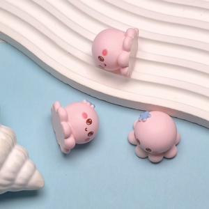 Mini estatuilla de Vida Marina dibujos animados pulpo Rosa Micro paisaje miniatura casa de muñecas decoración coche Interior adorno de escritorio - Product Image 4