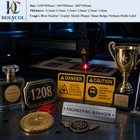 Plaques acryliques bicolores en ABS noir brossé, double couche, gravées CNC, pour la publicité
