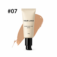 Fond de Teint Liquide Vegan Couvrance Totale 40g SPF 55 Léger Teinte Naturelle Protection Solaire Vente en Gros OEM