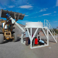 Silo de stockage compact de 3m³ pour poudres, machine de déchiquetage de sacs, silo de transport de ciment en big bag avec vis sans fin