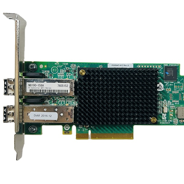 LPE16002B-M6  LPE16002 Dual-port 16 Gb Fibre Channel Card PCIe3.0 X8 LP Is a PCI Express (PCIe) Generation 3 (Gen3) X8 Adapter