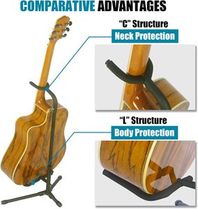 Soporte Plegable Ajustable al por Mayor para Bajo Eléctrico, Guitarra Acústica, <span class=keywords><strong>Viola</strong></span> y Banjo - Product Image 4