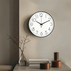 Infinity Time Wholesales 12 Inch Wall Clock Casual Black Frame Designer Wall Decor Gift Store Supply <strong>Ding</strong> Room Quartz OEM Clock