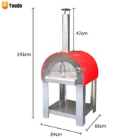 Four à pizza au feu de bois Fruitwood Design avec équipement de cuisson au charbon de bois