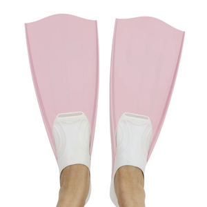 Pembe L şnorkel uzun yüzgeçleri rahat yumuşak tam ayak tüplü dalış ve çocuklar için serbest yüzme dalış Flipper - Product Image 1