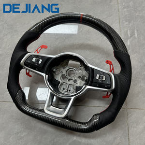 Volante de Fibra de Carbono con Franja Roja y Palanca de Cambios para Accesorios Volkswagen VW <span class=keywords><strong>Golf</strong></span> <span class=keywords><strong>5</strong></span> 6 <span class=keywords><strong>GTI</strong></span> MK6/<span class=keywords><strong>MK7</strong></span>/MK8 B8 - Product Image 5