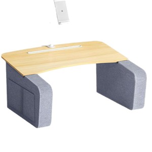 Bureau portable en bois massif avec accoudoirs pour lecture, travail, écriture et utilisation avec tablette sur canapé - Product Image 5