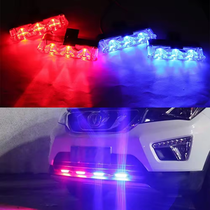 Lampe de signalisation <span class=keywords><strong>clignotante</strong></span> à commande sans fil 12V 4*4 LED, lumière d'avertissement d'urgence <span class=keywords><strong>centrale</strong></span> pour voiture - Product Image 6