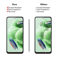 Protecteur d'écran pour Xiaomi Redmi Note 12 Poco X5, couverture complète avant en verre trempé noir 9H