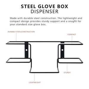 Gants en nitrile Medicom SafeBasics, taille moyenne, bleus, 100 unités, sans poudre, non stériles, support mural de rangement - Product Image 5