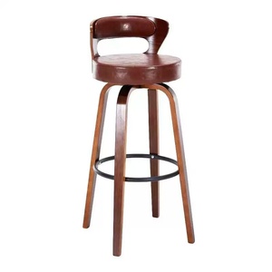 Tabourets <span class=keywords><strong>de</strong></span> <span class=keywords><strong>bar</strong></span> contemporains en bois massif, style nordique moderne et minimaliste, personnalisables, pour hôtels et chambres, luxe léger - Product Image 6