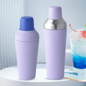 Creation Custom Color New Innovations Good Price Checker Metal Stainless Steel Purple Cocktail Shaker for Bar