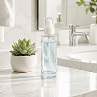 Flacon de parfum en verre de luxe de forme ronde avec pulvérisateur doré et bouchon à vis 30ml/50ml, atomiseur de parfum vide pour emballage cosmétique
