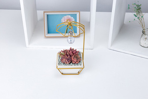 Wholesale Umbrella Design White Succulent Planter <strong>Metal</strong> Planter Pots Ceramic Flower <strong>Plant</strong> <strong>Container</strong> for Home Desktop Decoration