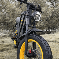 Almacén del Reino Unido 1000W Motor eléctrico Dirt Bike personalizado 50 KM/H 20 pulgadas Fat Tire Off Road 25AH bicicleta de montaña eléctrica