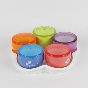 Lot de 5 Fleur En Forme De gel de silice galvanisé Vitamines bonbons bol pot - Product Image 1
