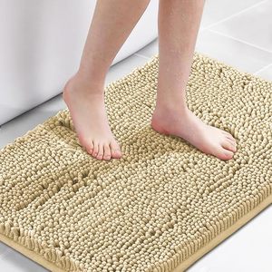 Chenille Bathroom Rugs Extra Soft and Absorbent Shaggy <strong>Bath</strong> <strong>Mat</strong> Machine Washable Non-Slip Plush Carpet <strong>Runner</strong> for Tub - Product Image 1