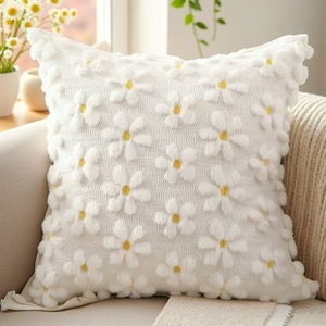 Funda de cojín navideña acolchada con bordado de Papá Noel y árbol, funda de almohada estilo nórdico para decoración de sala de estar, 45x45cm - Product Image 3