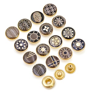 กระดุมแป๊กโลหะผสมสังกะสี ชุบเคลือบ สำหรับเสื้อผ้า พร้อมโลโก้แบรนด์ตามสั่ง - Product Image 3