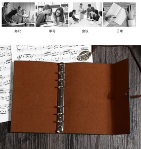 A6 PU màu da máy tính xách tay lá khôi phục cách cổ xưa notepad Tạp Chí máy tính xách tay - Product Image 6