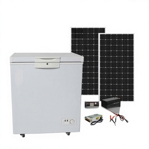 12V/24V Solar Household Freezer 158L <b>Refrigerator</b> Horizontal Mini Fridge Solar-Powered Cooling Operates Efficiently Using Solar - Product Image 4