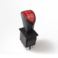Interrupteur à bascule électrique mini DPST ON-OFF-ON en nylon PA66 pour véhicule à quatre roues, marche avant, arrêt, trois vitesses, six broches, 16A/250V AC