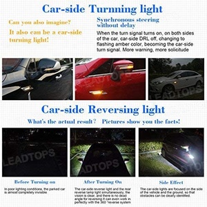 Brad ban ngày chạy đậu xe trở lại ánh sáng dẫn tín hiệu lần lượt bóng đèn, xe bên phụ trợ đèn đêm hiệu suất DRL ngược đuôi đèn - Product Image 3