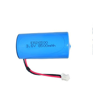 แบตเตอรี่ลิเธียม <span class=keywords><strong>LS26500</strong></span> 3.6V 8500mAh ER26500แบตเตอรี่ Li-SoCI2หลักขนาด C พร้อมสายไฟขั้วต่อ - Product Image 1