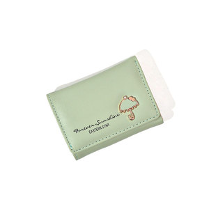 Cartera Coreana <span class=keywords><strong>de</strong></span> tres pliegues para <span class=keywords><strong>mujer</strong></span>, billetera corta multifunción para monedas, tarjetero - Product Image 6