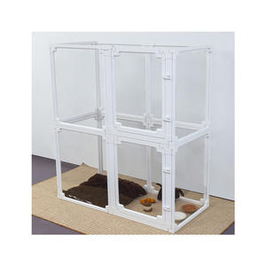 Kapalı kullanım için şeffaf ABS PET malzeme köpek kafesi çit orta ve küçük köpekler için özelleştirilebilir yükseklik - Product Image 4