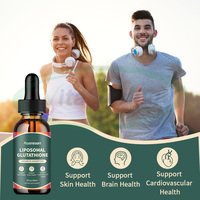 VitaSpring OEM Gouttes liposomales de L-glutathion, Complément éclaircissant pour la peau, Comprimés de Vitamine C, Collagène pur, Gouttes liquides de L-glutathion