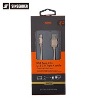 Casing Data Aluminium dan Kabel Pengisi Daya Mikro USB Ke 2.0, Kabel USB Tipe A Male untuk Ponsel USB Sinkronisasi Pengisian Daya