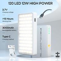 Mini éclairage de remplissage LED pour la photographie et la vidéo Pince de lumières de poche pour la conférence Vlog en direct-Accessoire pour téléphone portable