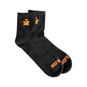 Scruffs Worker Lite <b>Socks</b> <b>Black</b> 3pk Size 7 - 9.5 / 41 - 43 - Product Image 1