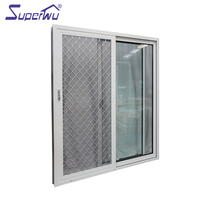 Puerta corredera de color marco blanco de aluminio estándar australiano doble acristalamiento con mosquitera de seguridad al mejor precio
