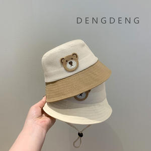 Sombrero de pescador fino de verano para niños y niñas, sombrilla para bebé, <span class=keywords><strong>protector</strong></span> <span class=keywords><strong>solar</strong></span>, sombrero de lavabo de malla, actividad al aire libre para niños, esencial - Product Image 2