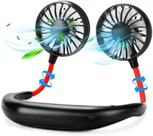 מהירות מתכווננת יד משלוח מאוורר ארומתרפיה נייד כף יד מיני LED USB מאוורר אוזניות עיצוב Neckband תליית מאוורר