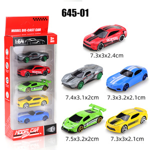 Jouets en métal moulé sous pression personnalisés 1:64, multi-styles, lot de 5, mini-voitures en alliage à l'échelle réduite, modèles coulissants, cadeaux pour enfants - Product Image 3