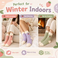 Chaussettes douillettes Fashion Crew avec logo personnalisé pour femme – Chaudes, respirantes, thermiques, épaisses, douces, tricotées, pour usage quotidien et intérieur, avec logo intégré