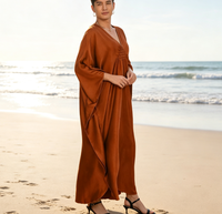 Robe de plage ample musulmane pour femme, vêtement de protection solaire, grande taille, paréo de vacances, couvre-bikini